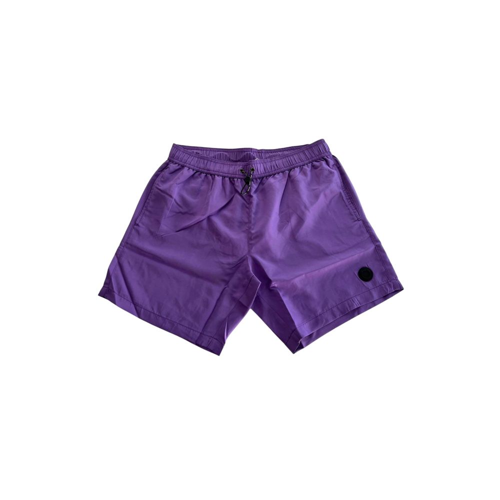 Trussardi Beachwear Purple Polyester Swim Trunks