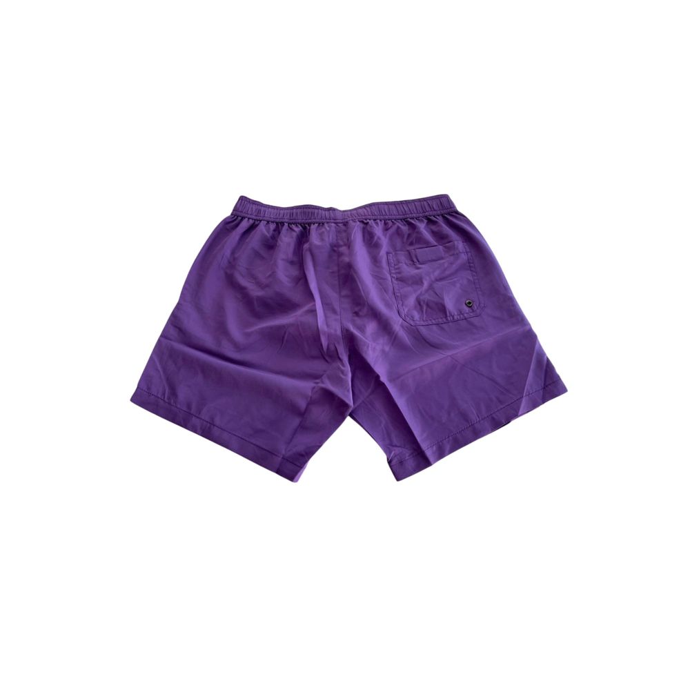 Trussardi Beachwear Purple Polyester Swim Trunks