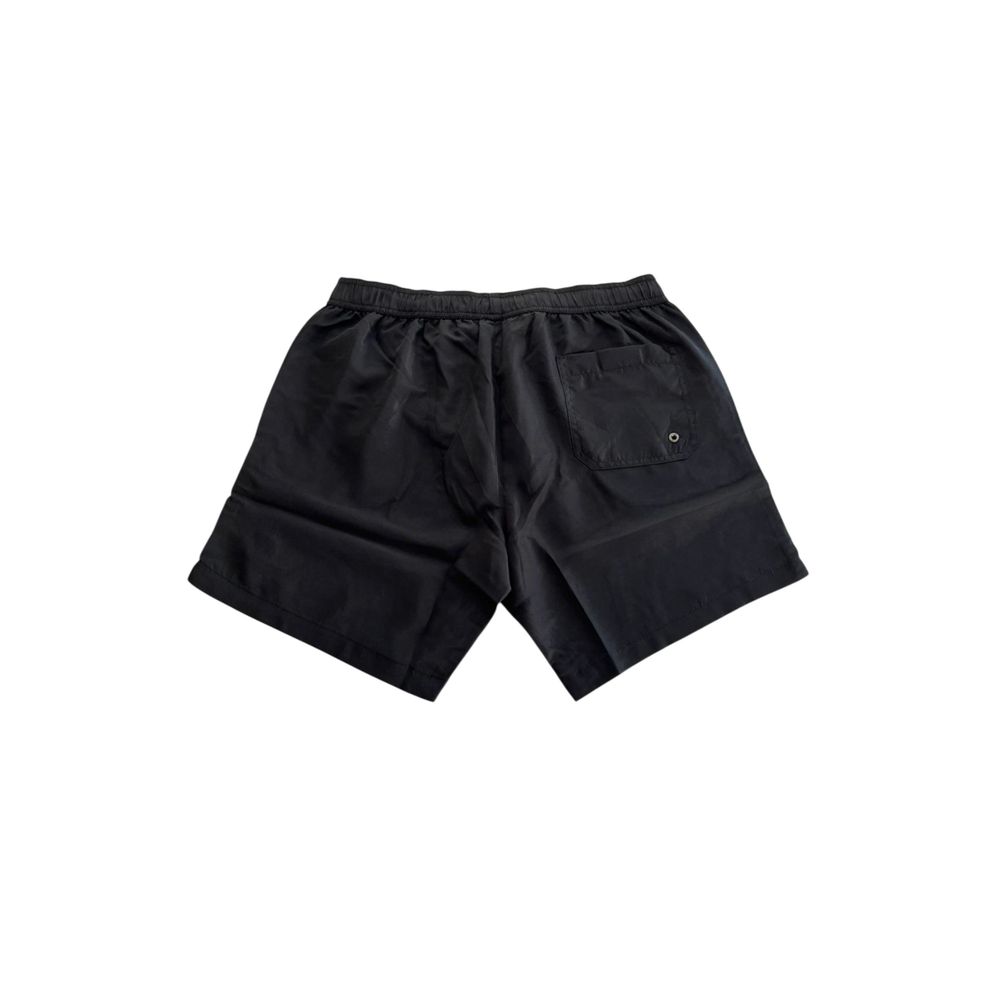 Trussardi Beachwear Badehose aus schwarzem Polyester