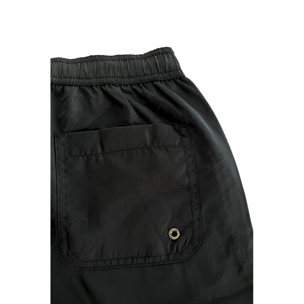 Trussardi Beachwear Badehose aus schwarzem Polyester