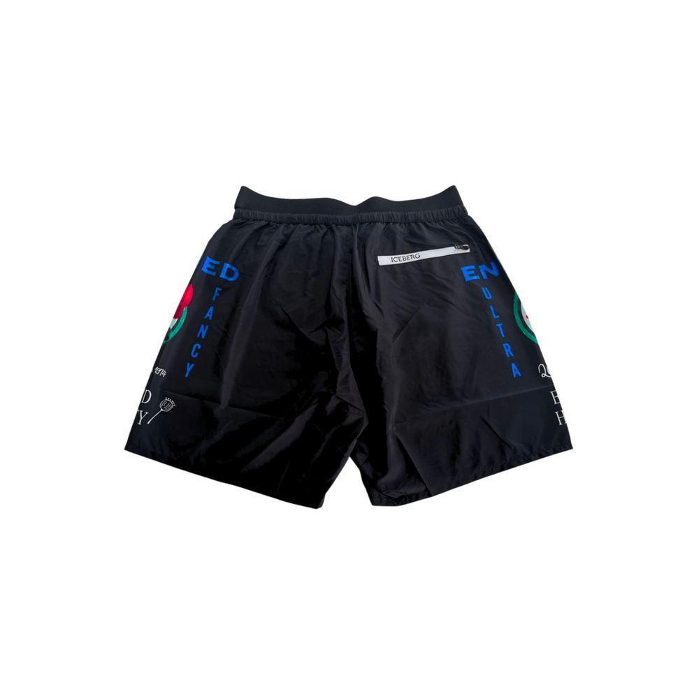 Iceberg Badehose aus schwarzem Polyester