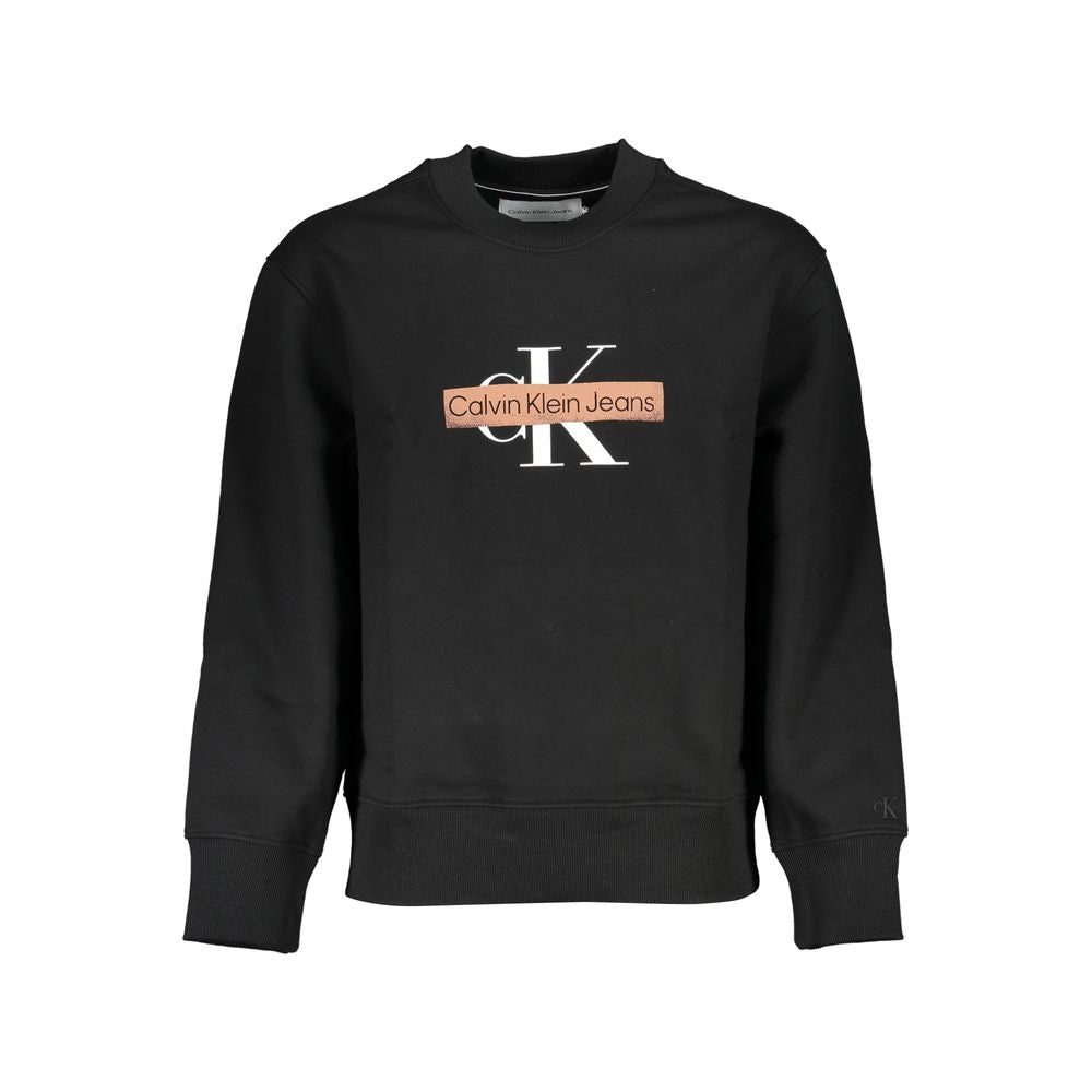Calvin Klein Schwarzer Baumwollpullover für Männer