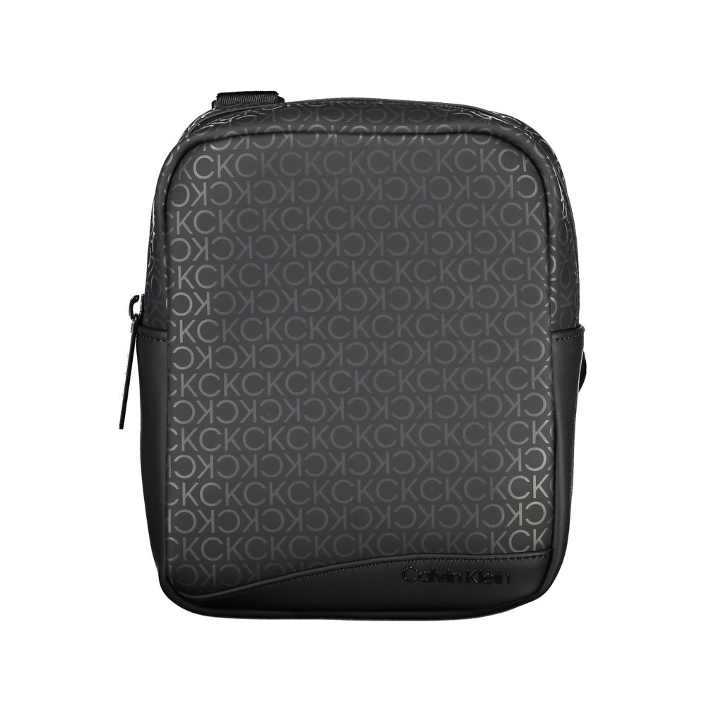 Calvin Klein Plain Black Crossbody Bag with Contrasting Accents