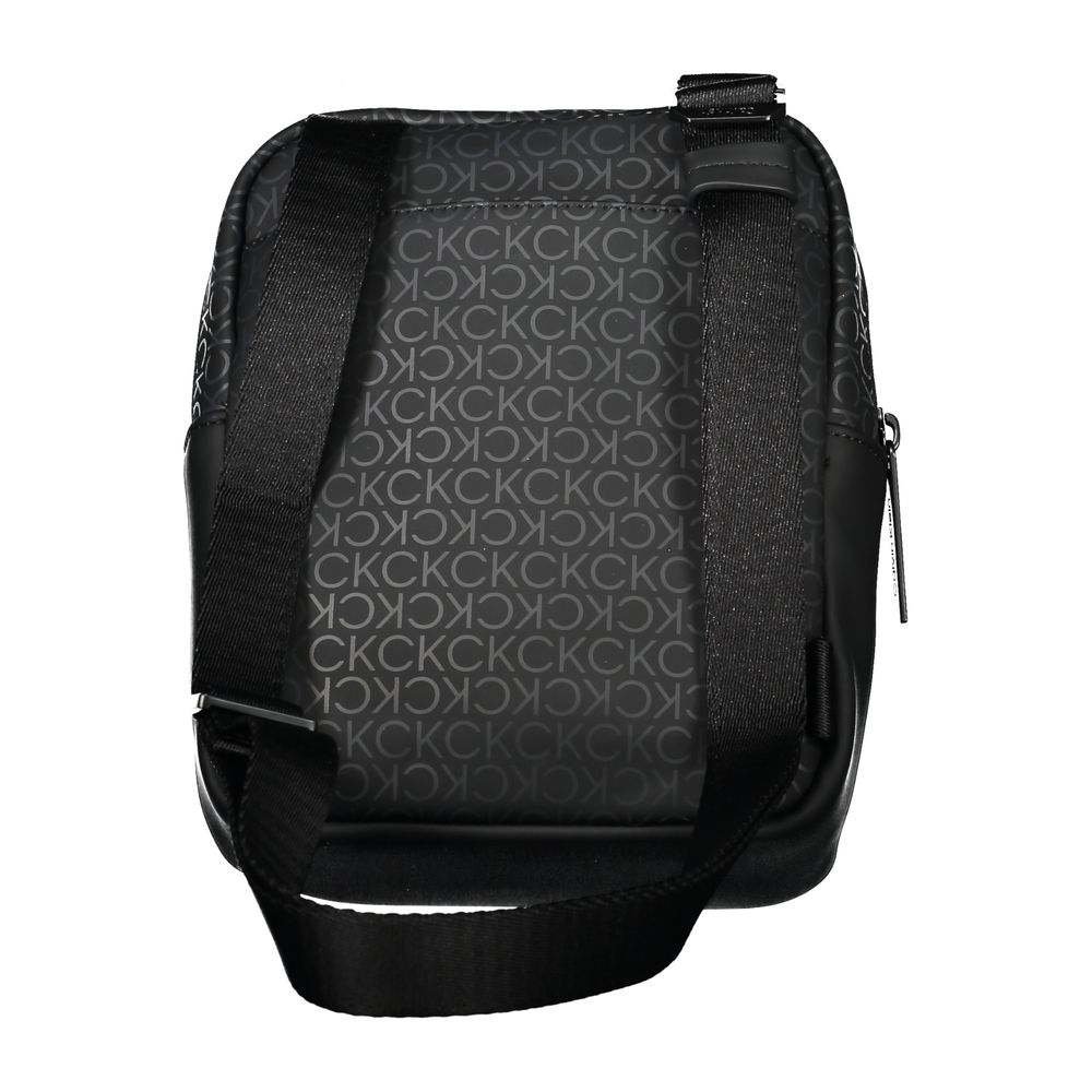 Calvin Klein Plain Black Crossbody Bag with Contrasting Accents