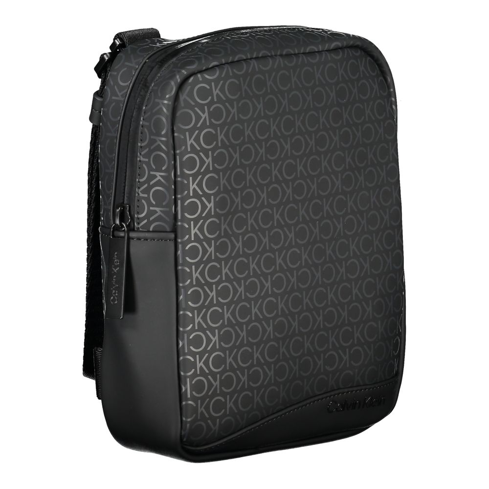 Calvin Klein Plain Black Crossbody Bag with Contrasting Accents