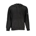 Calvin Klein Schwarzer Baumwollpullover für Männer mit Kapuze und Taschen