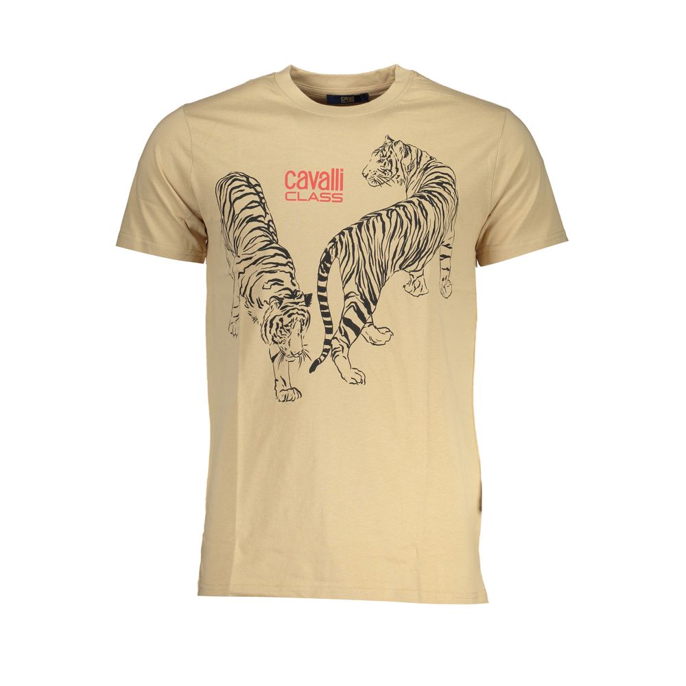 Cavalli Class T-shirt in beige cotton