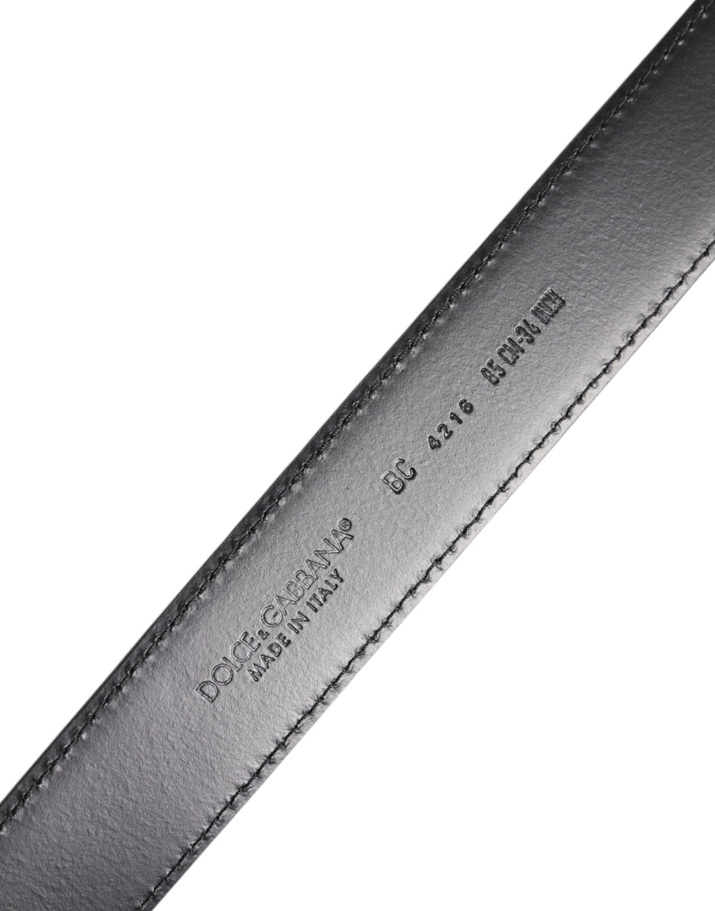 Dolce & Gabbana Black Classic Calfskin Belt with Silver Buckle