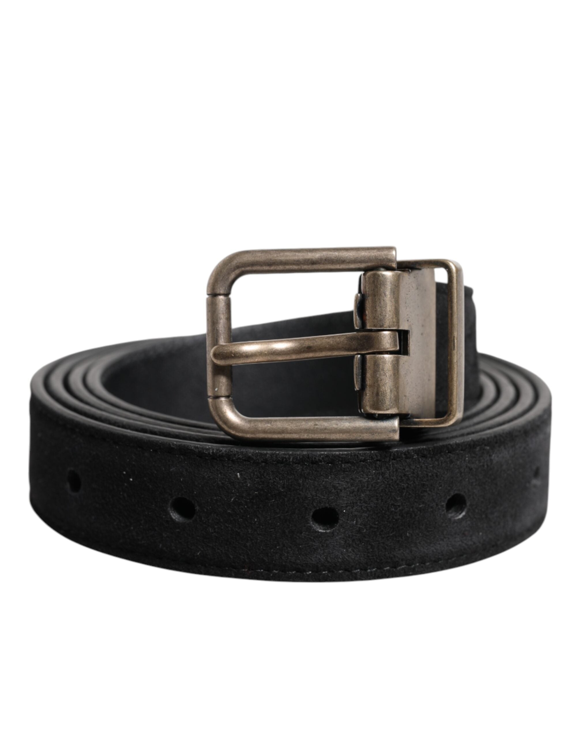 Dolce & Gabbana Classic black calf leather belt with metal buckle