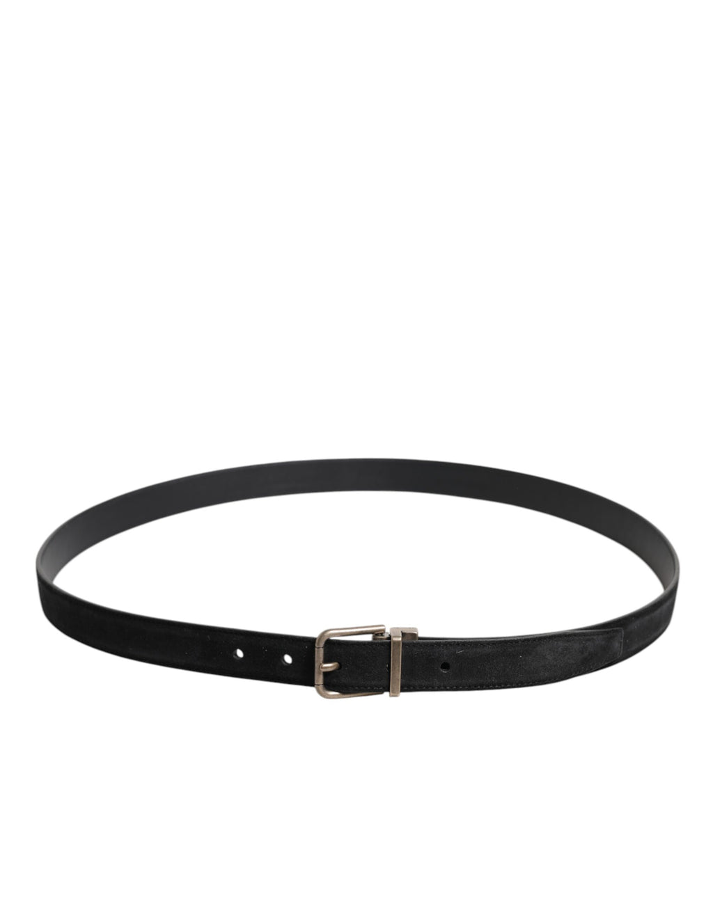 Dolce & Gabbana Classic black calf leather belt with metal buckle