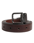 Dolce & Gabbana Brown Classic Calfskin Belt with Metal Buckle