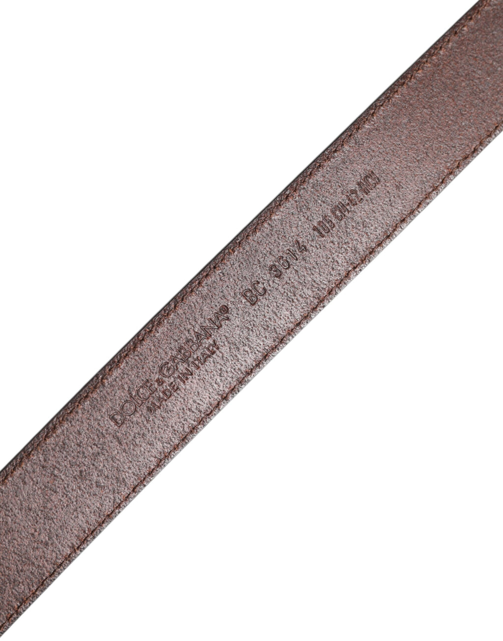 Dolce & Gabbana Brown Classic Calfskin Belt with Metal Buckle