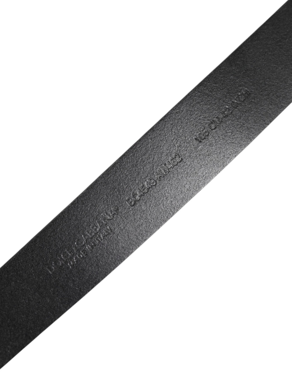 Dolce & Gabbana Black Classic Leather Belt with Metal Buckle