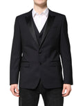 Dolce & Gabbana Dark Blue MARTINI Wool Suit 2-Piece Jacket