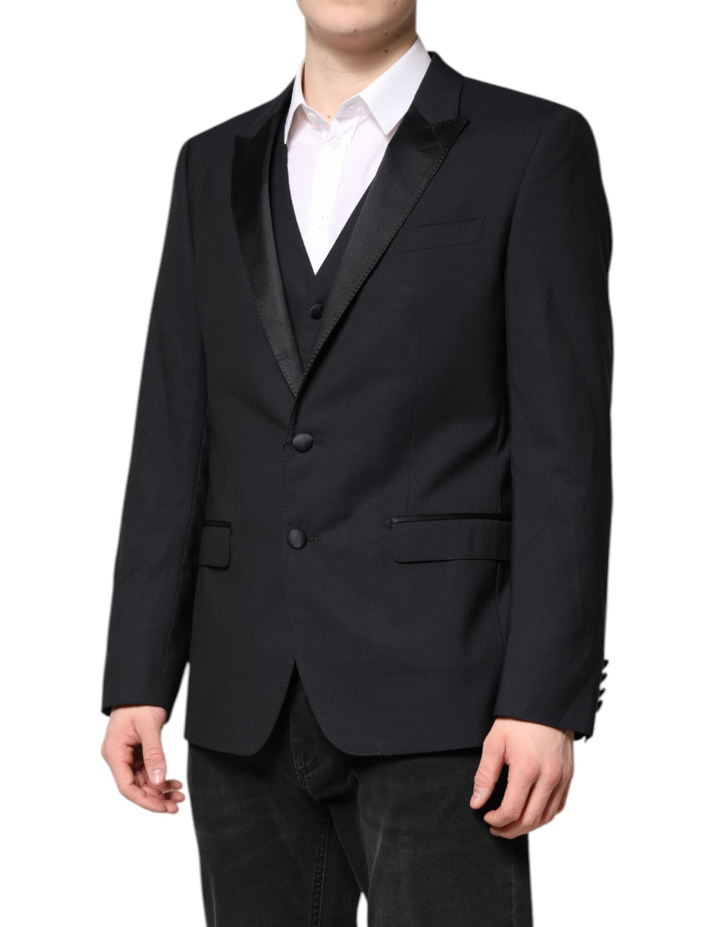 Dolce & Gabbana Dark Blue MARTINI Wool Suit 2-Piece Jacket