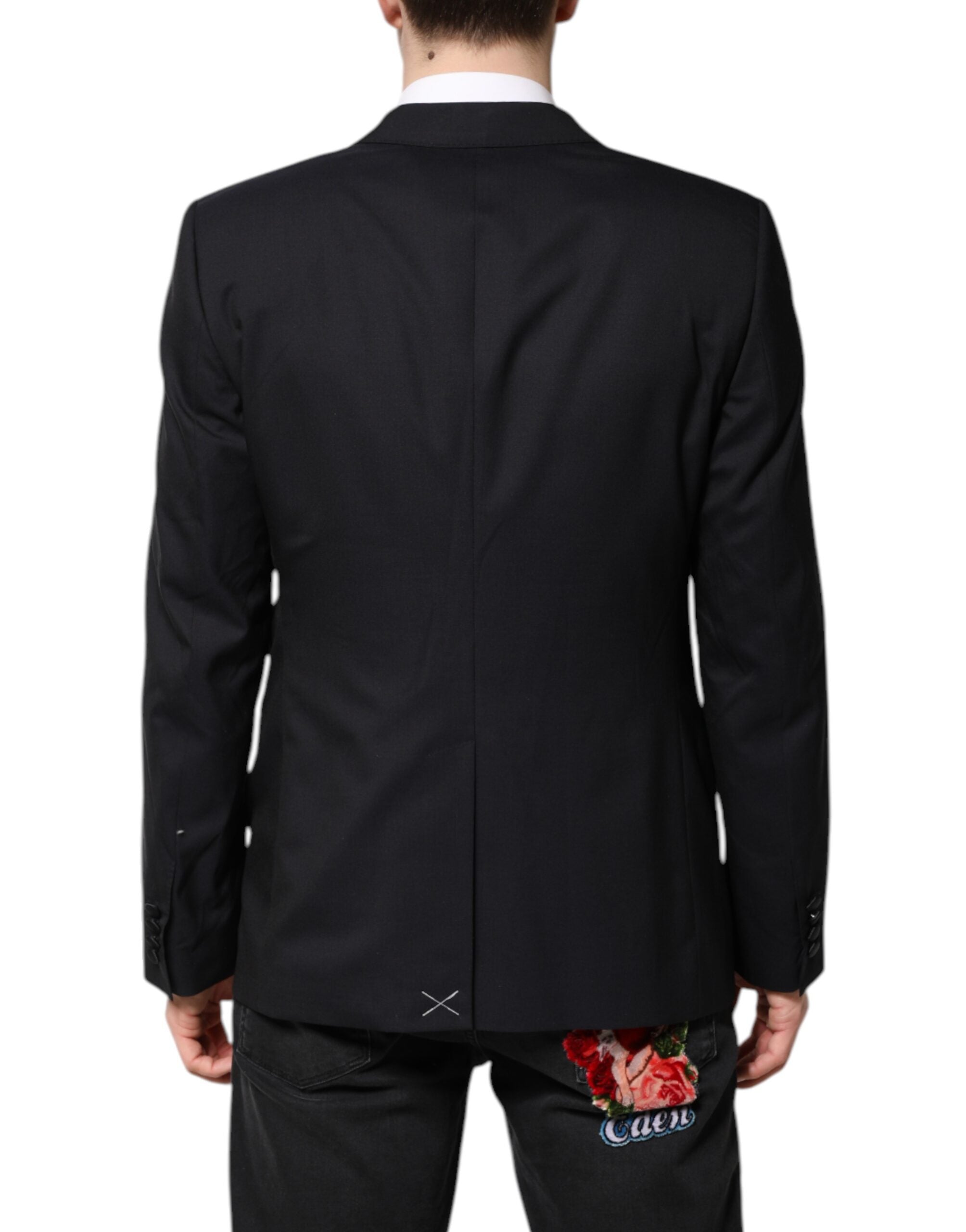 Dolce & Gabbana Dark Blue MARTINI Wool Suit 2-Piece Jacket