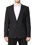 Dolce & Gabbana Dunkelgraue MARTINI Einreihige Jacke