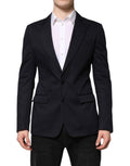 Dolce & Gabbana Dunkelblauer TAORMINA Baumwoll-Blazer Anzugjacke