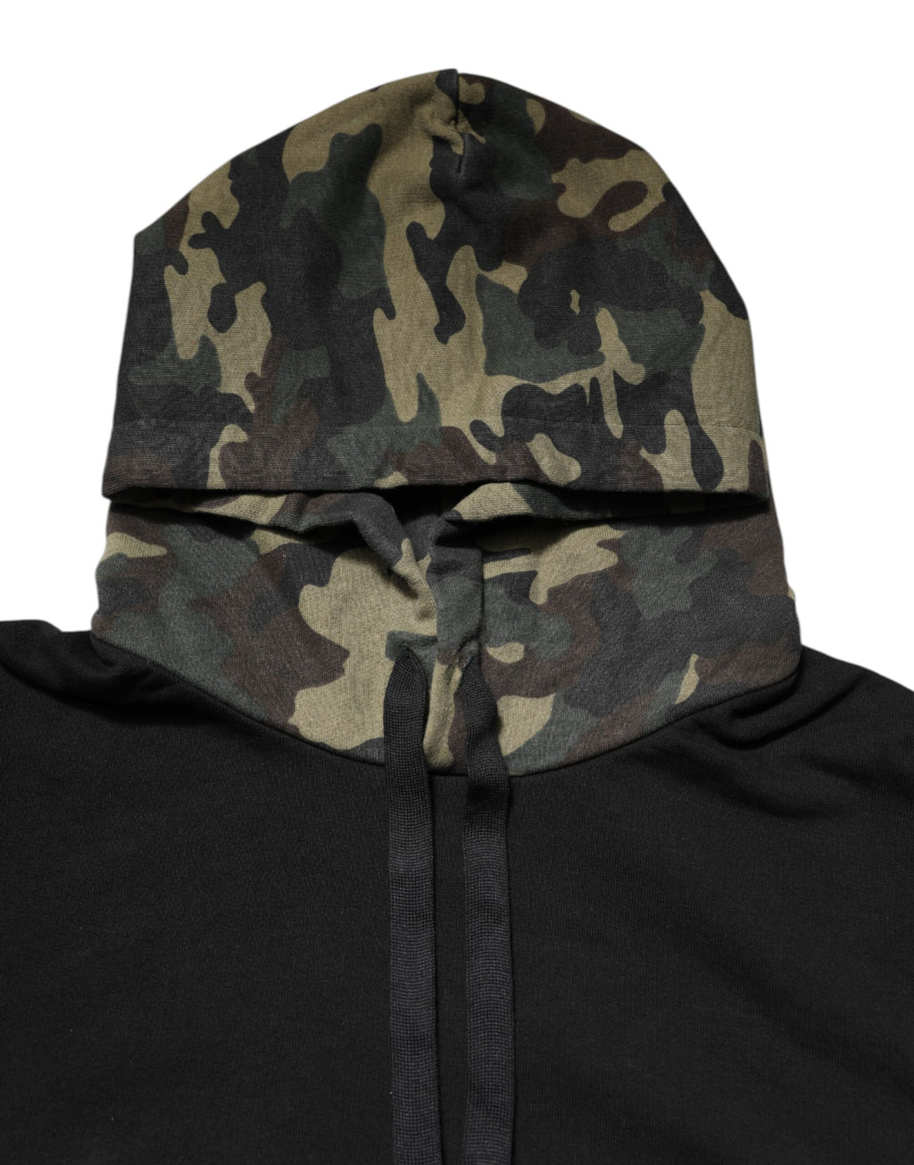 Dolce & Gabbana Schwarzes Kapuzen-Sweatshirt mit Camouflage