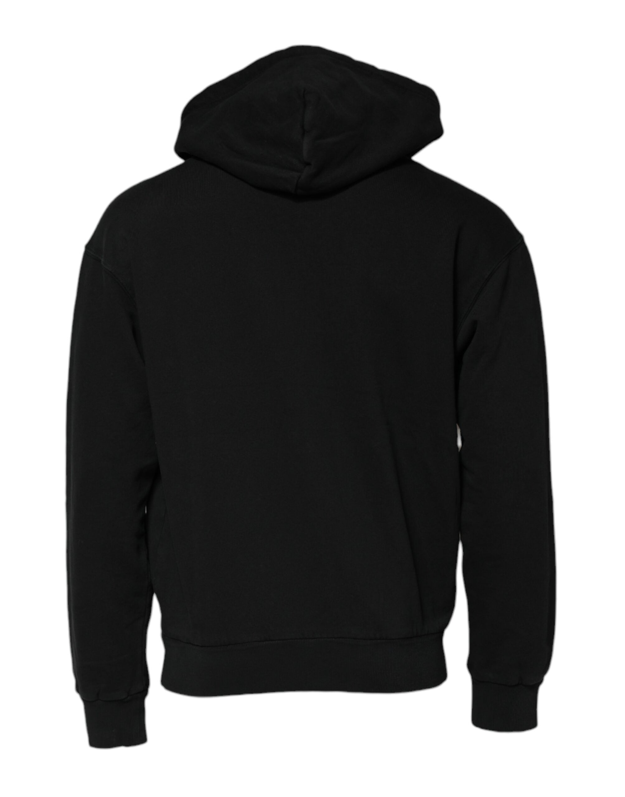 Dolce & Gabbana Schwarzes Logo Sweatshirt mit Kapuze für Männer Pullover mit Reißverschluss