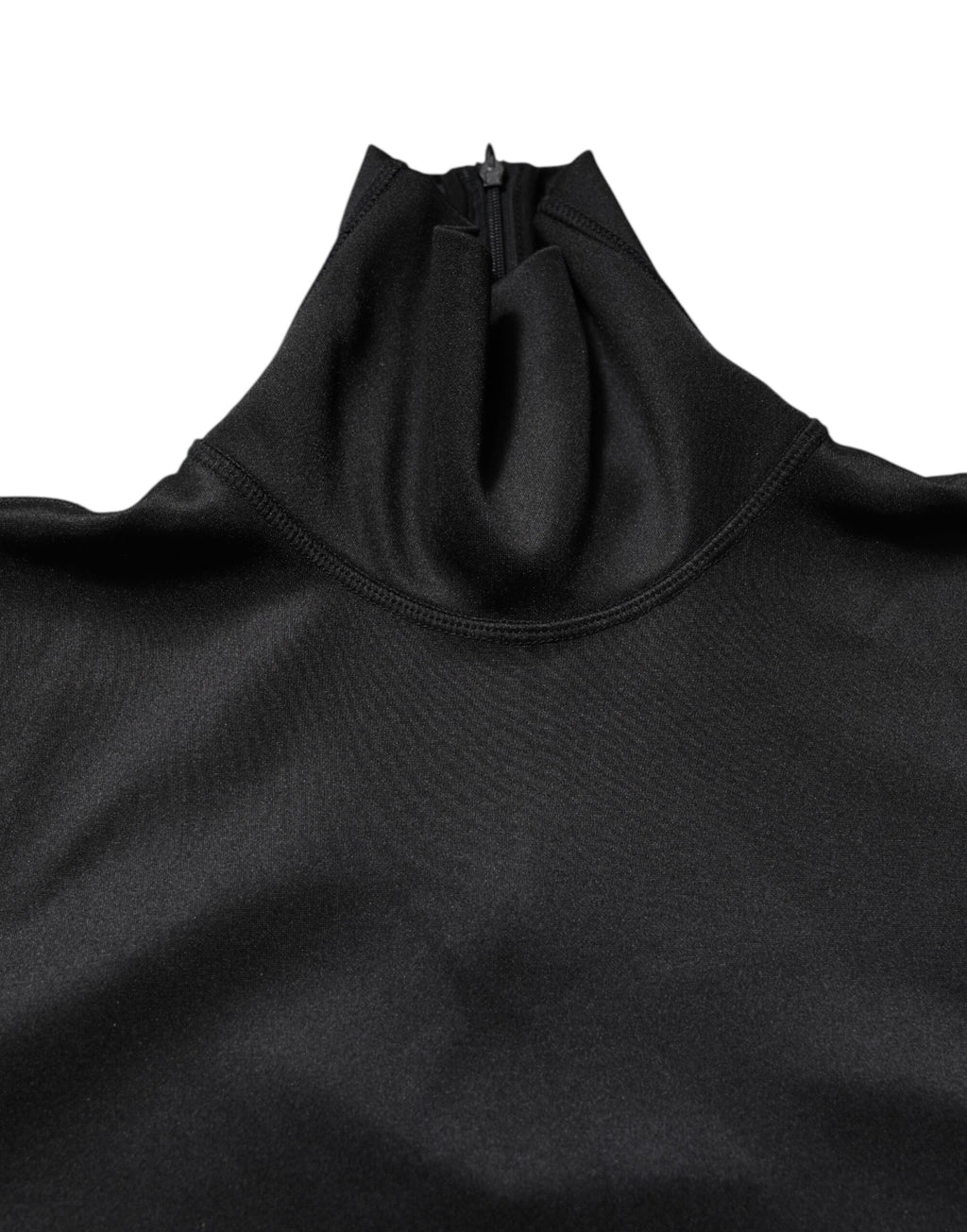 Dolce & Gabbana Schwarzer Polyester-Rollkragenpullover
