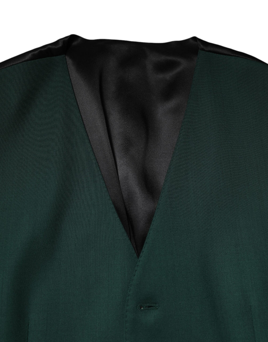Dolce & Gabbana Green Wool Formal Men's Vest Waistcoat