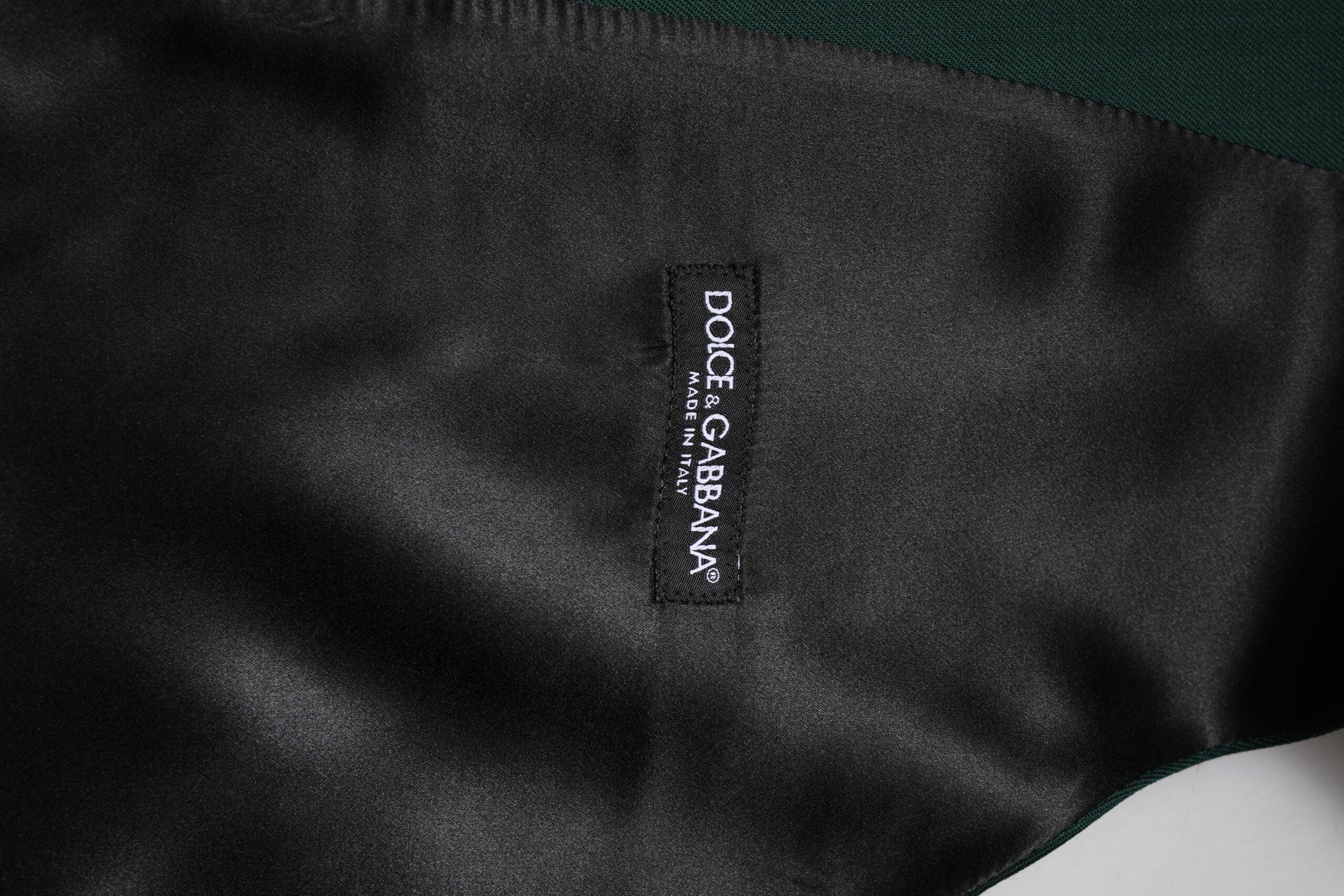 Dolce & Gabbana Green Wool Formal Men's Vest Waistcoat