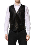 Dolce & Gabbana Black Lurex Dress Formal Men's Waistcoat Vest