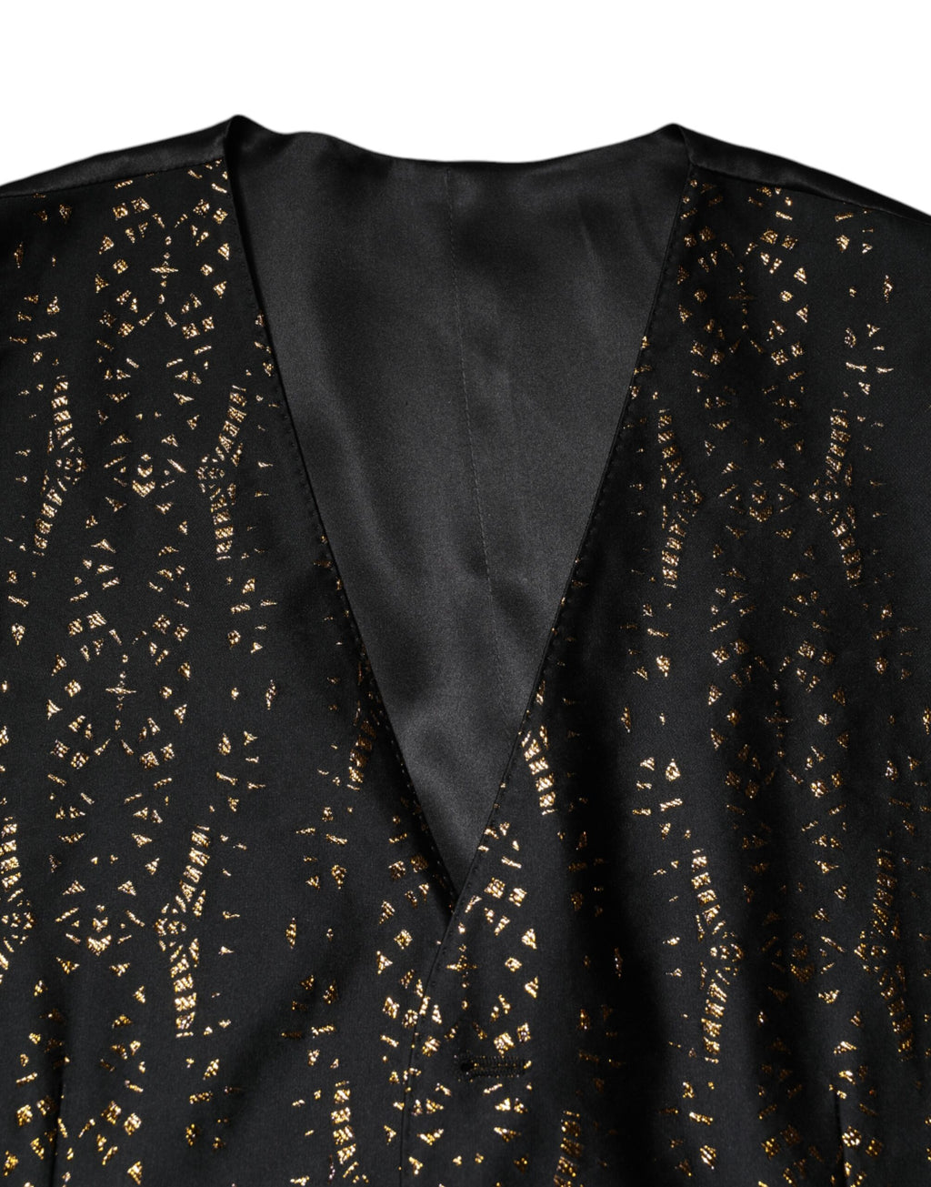 Dolce & Gabbana Black Lurex Dress Formal Men's Waistcoat Vest