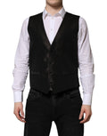 Dolce & Gabbana Dunkelbraun Kleid Formal Männer Weste Weste