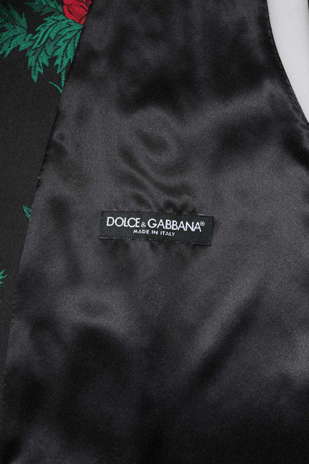 Dolce & Gabbana Red Floral Brocade Formal Men's Waistcoat Vest