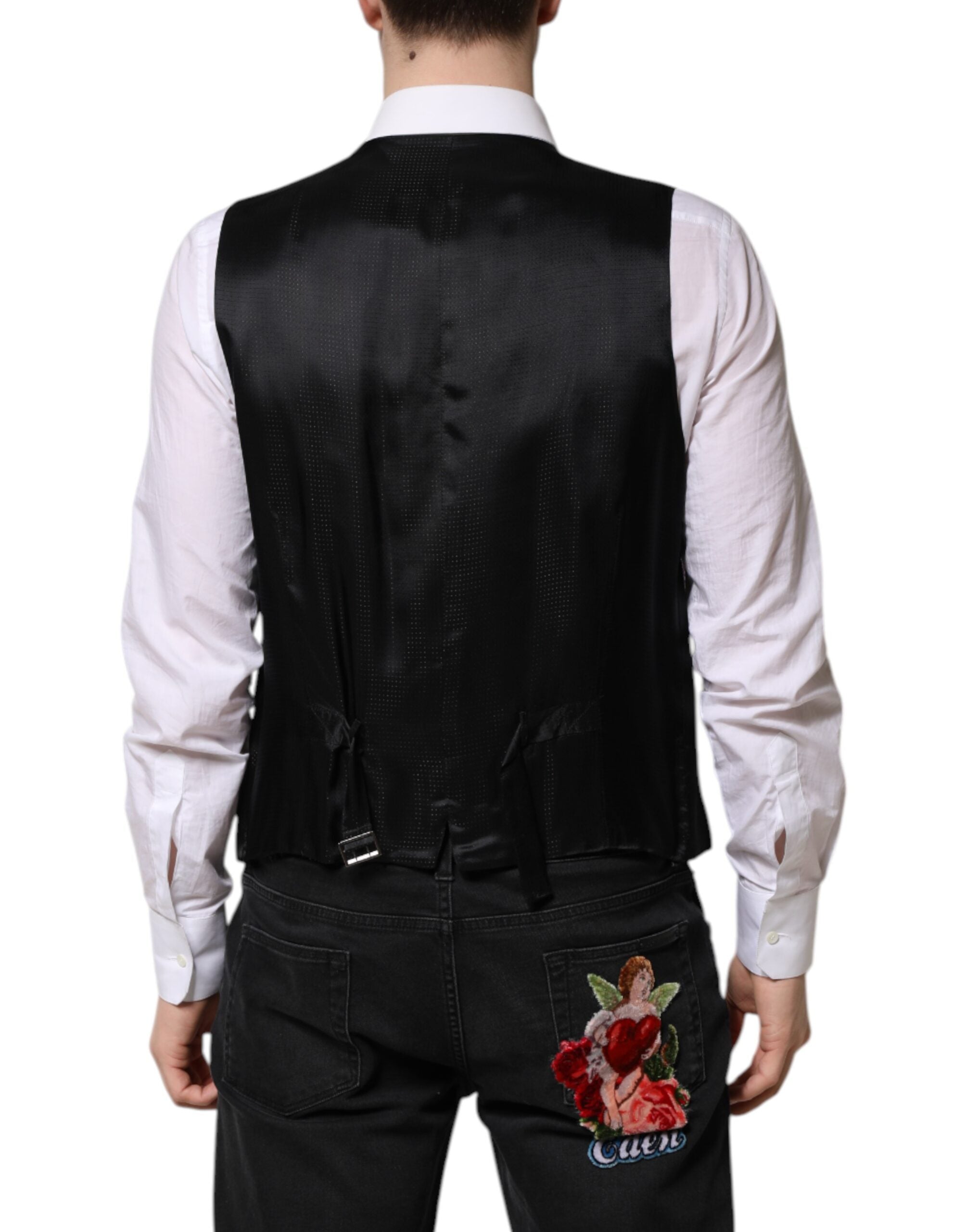 Dolce & Gabbana Purple Sequin Dress Formal Vest Waistcoat