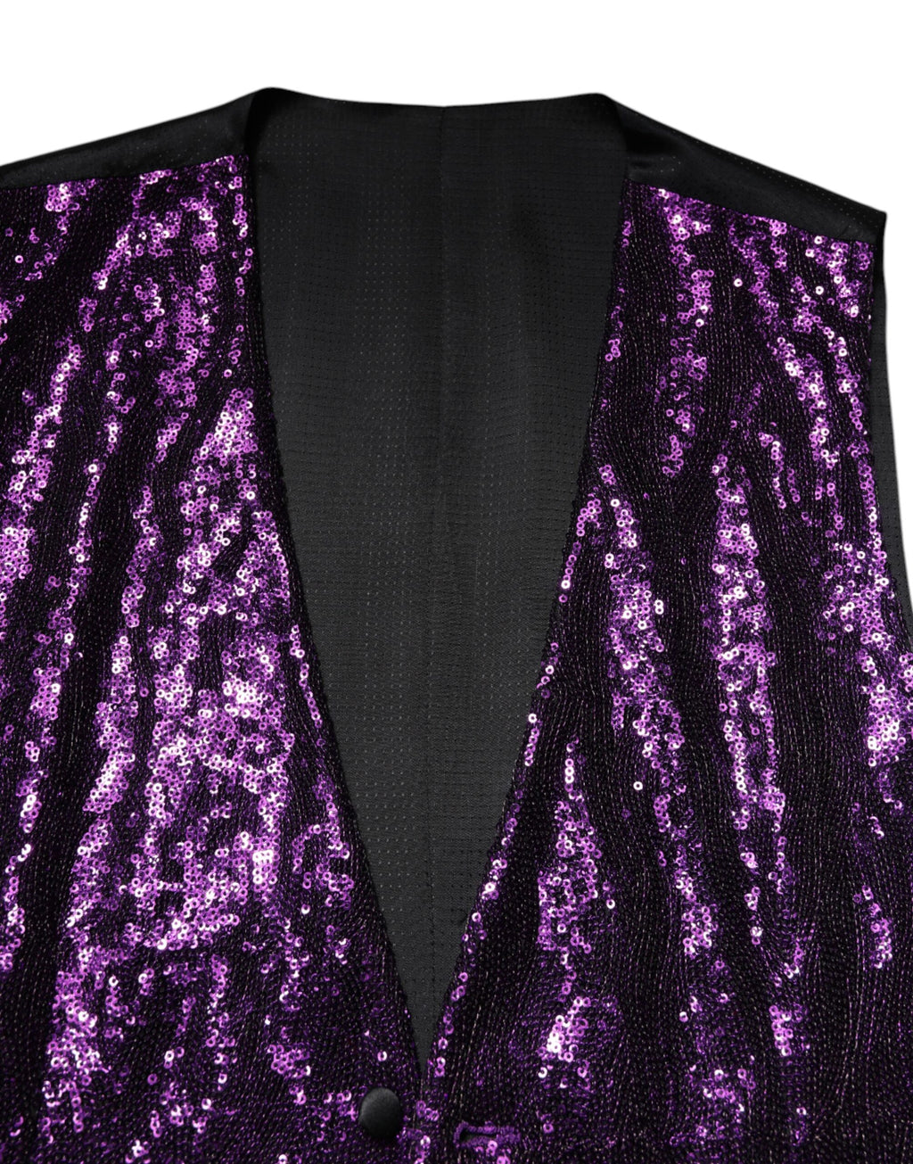 Dolce & Gabbana Purple Sequin Dress Formal Vest Waistcoat