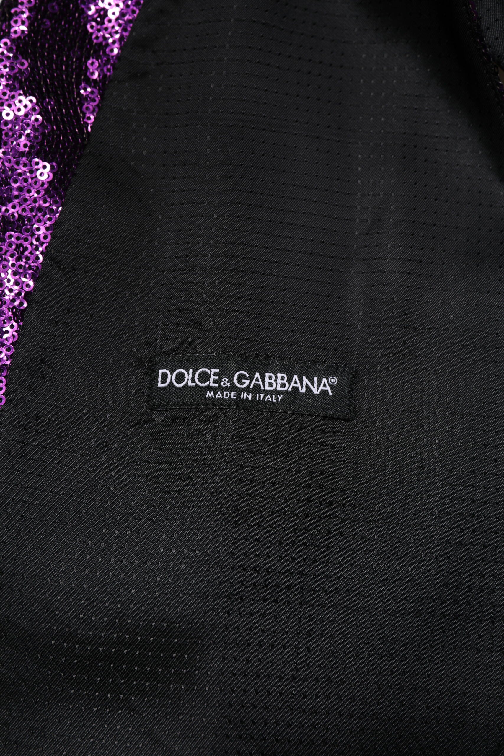 Dolce & Gabbana Purple Sequin Dress Formal Vest Waistcoat