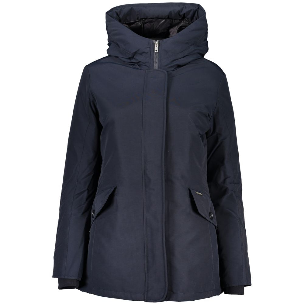 Woolrich Blue Cotton Jackets & Coats