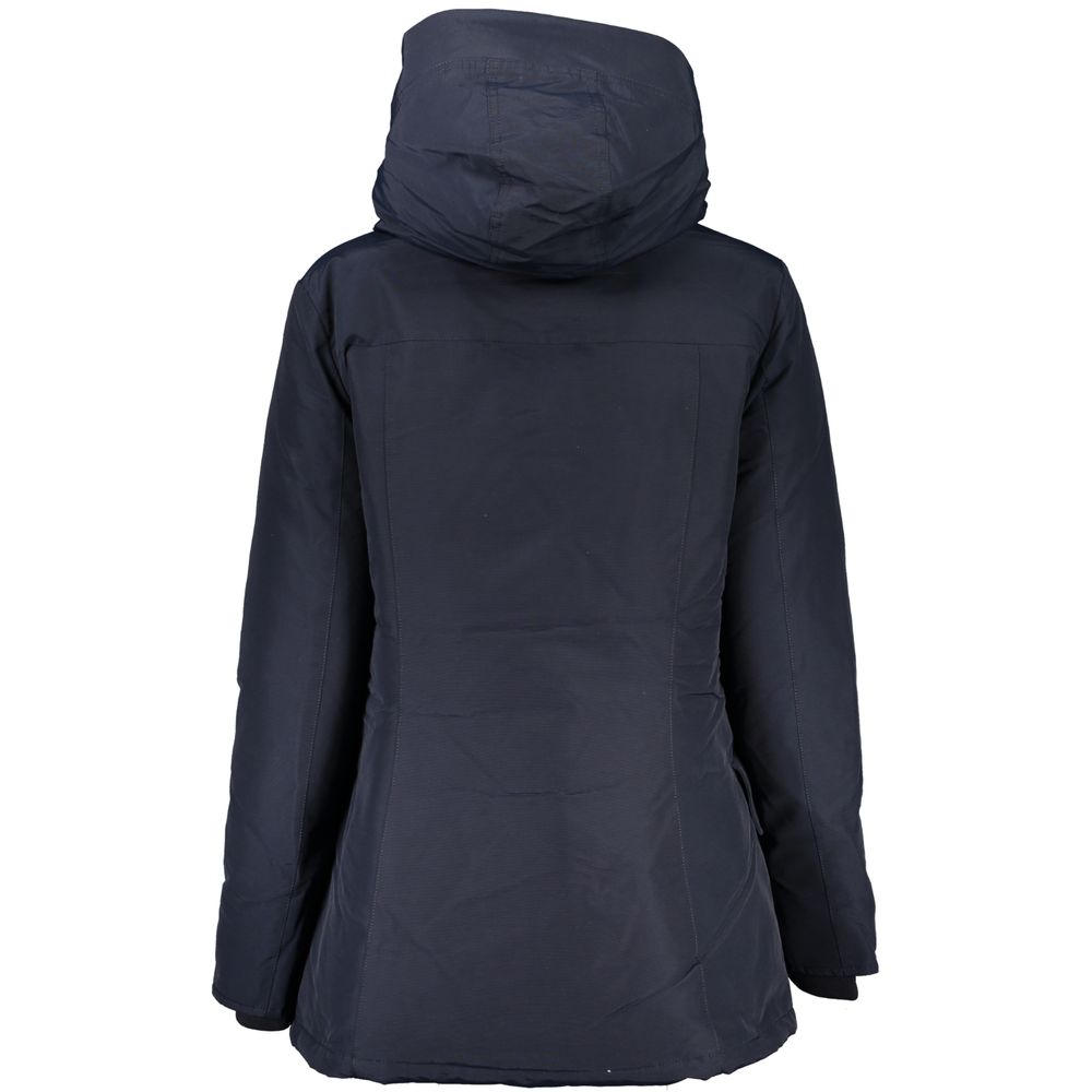 Woolrich Blue Cotton Jackets & Coats