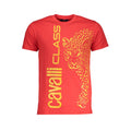 Cavalli Class Rosso Baumwoll-T-Shirt für Herren