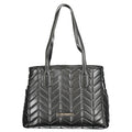 Mario Valentino Schwarze Damen-Handtasche aus Polyurethan