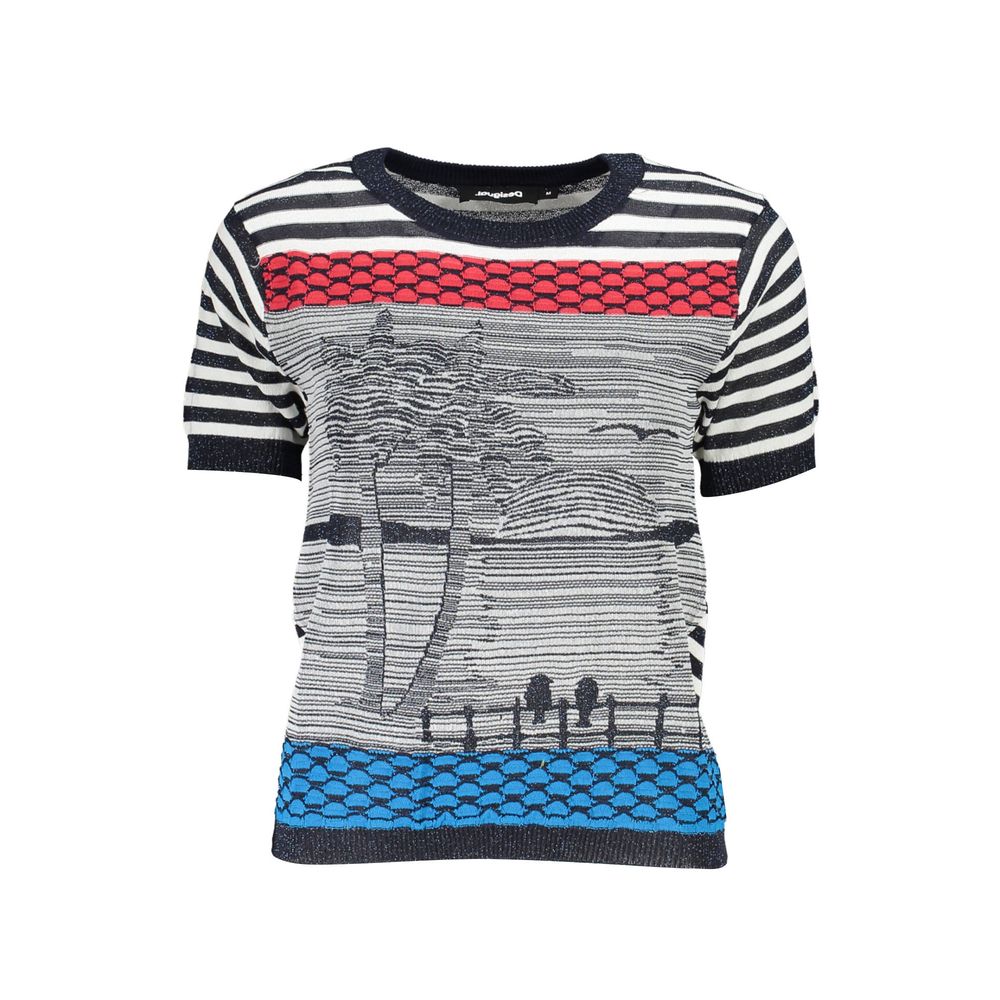 Desigual Baumwollpullover in Blau