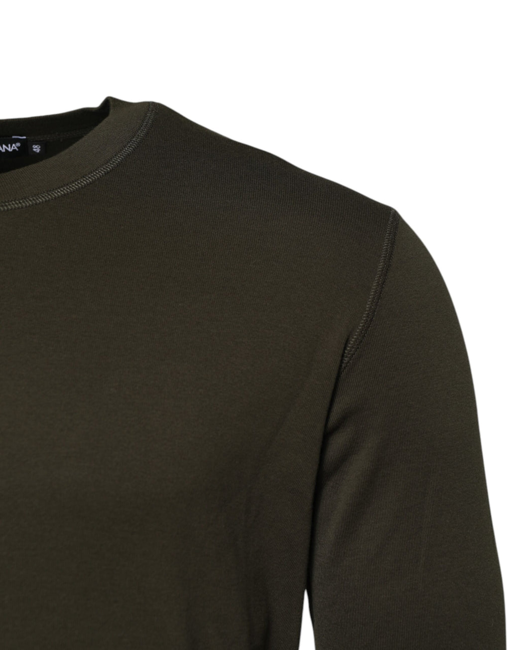 Dolce & Gabbana Dark Green Long-Sleeved Crew-Neck T-Shirt
