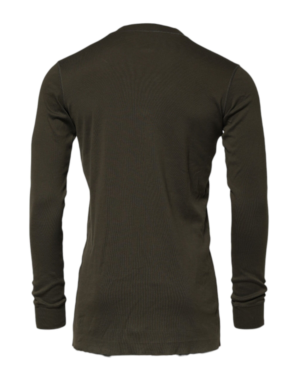 Dolce & Gabbana Dark Green Long-Sleeved Crew-Neck T-Shirt