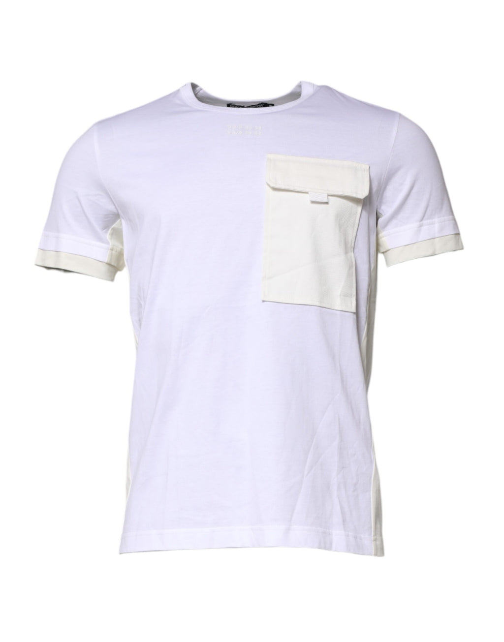 Dolce & Gabbana Weißes Baumwolltaschen-T-Shirt mit kurzen Ärmeln