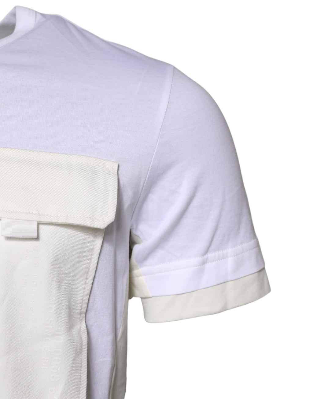 Dolce & Gabbana Weißes Baumwolltaschen-T-Shirt mit kurzen Ärmeln