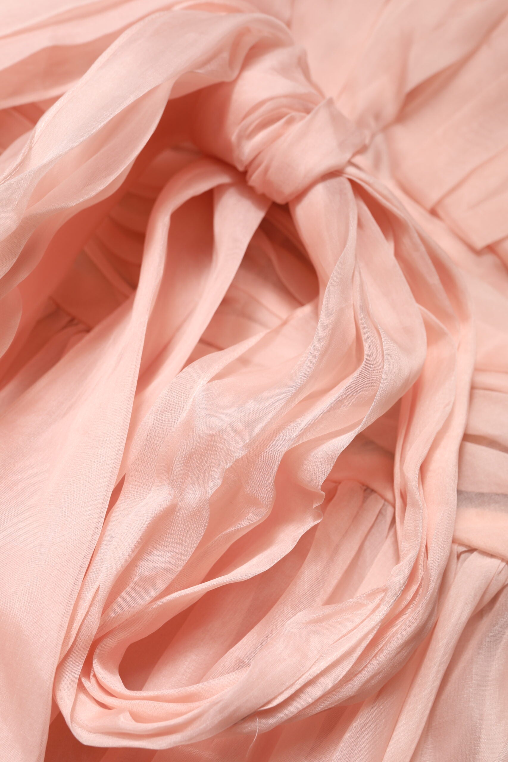Dolce & Gabbana Pink Silk Chiffon A-Line Pleated Midi Dress
