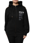 Dolce & Gabbana Black Logo Zip-Up Hoodie