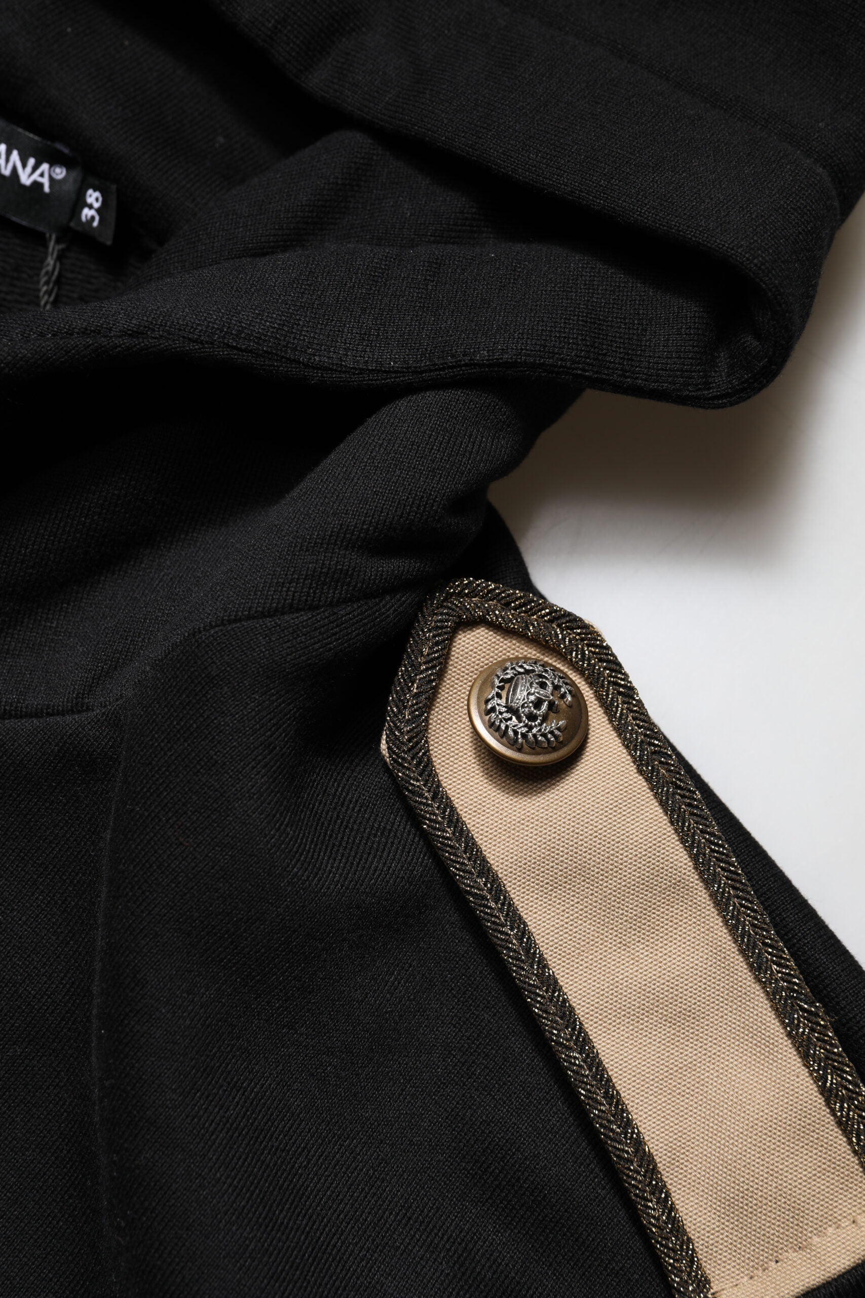 Dolce & Gabbana Black Logo Zip-Up Hoodie