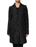 Dolce & Gabbana Black Single-Breasted Trench Coat Jacket