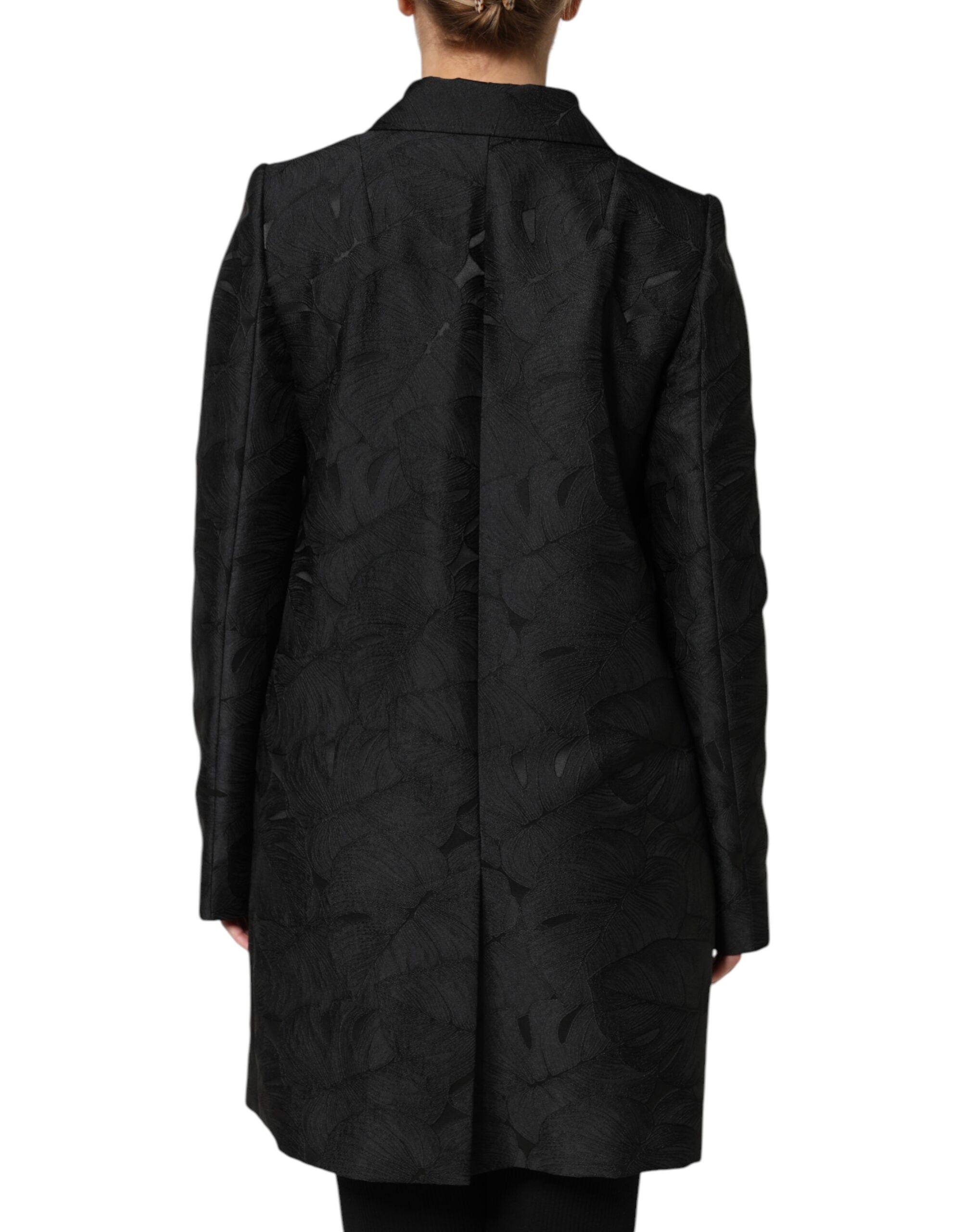 Dolce & Gabbana Black Single-Breasted Trench Coat Jacket