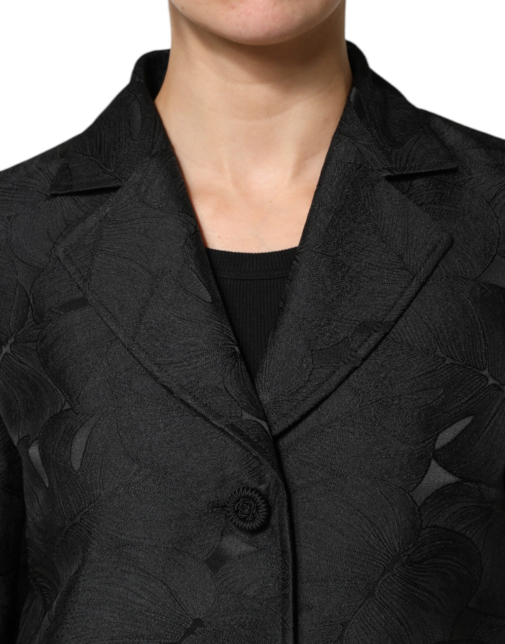 Dolce & Gabbana Black Single-Breasted Trench Coat Jacket