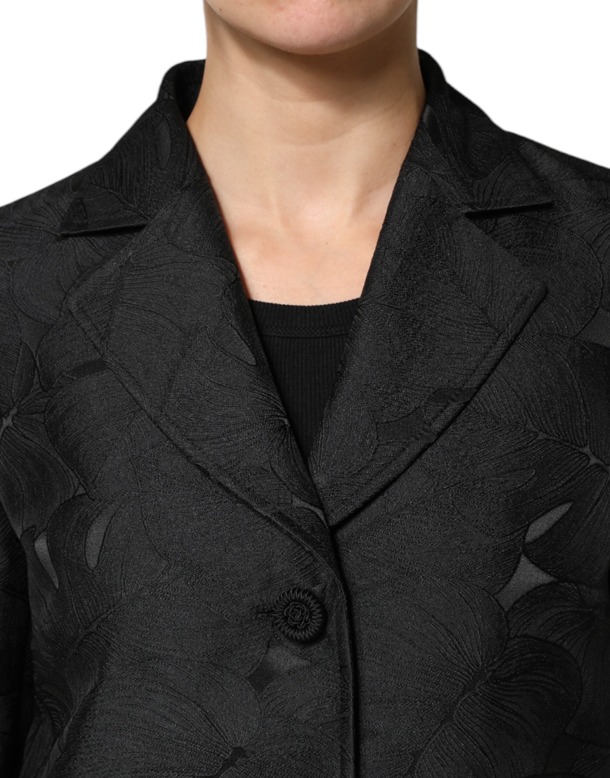 Dolce & Gabbana Black Single-Breasted Trench Coat Jacket